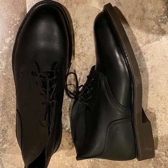 VINTAGE Men\'s Biltrite Steel Toe EH Chukka Work Leather Black Ankle Boots Sz 9 W main image 8